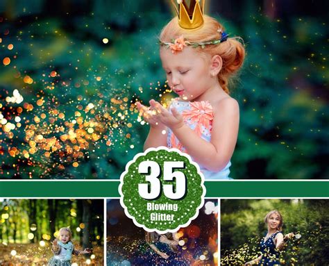 35 Blowing Glitter Photoshop Overlays Confetti Photo Overlays Bokeh