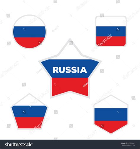 Russia Flags Various Forms Vector Stock Vector Royalty Free 613666901