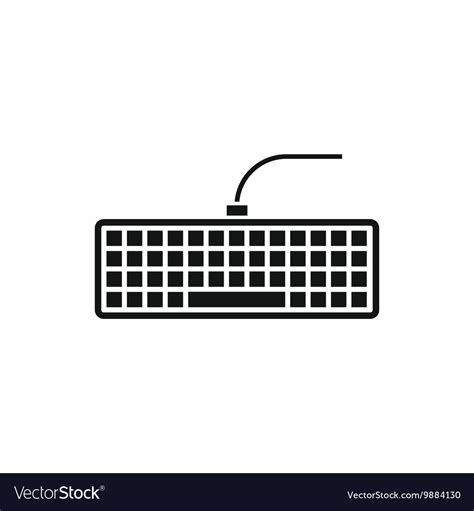 Black Computer Keyboard Icon Simple Style Vector Image