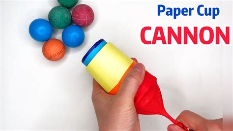 Paper Cup Cannon Diy Rainbow Cannon Super Easy And Fun Youtube