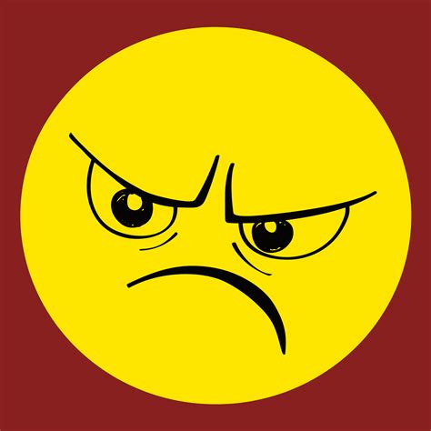 Little Girl Angry Face Cartoon Vector Clipart Friendlystock Images