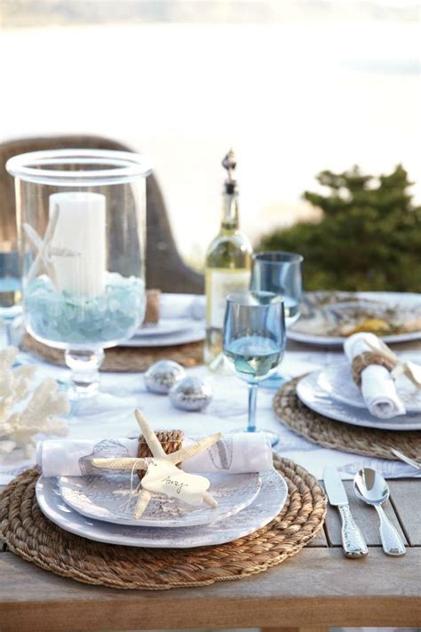 Lovely Summer Tablescape With Beach Accents Tablescapes