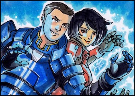 Psc Kaidan And Shepard By Aimo On Deviantart