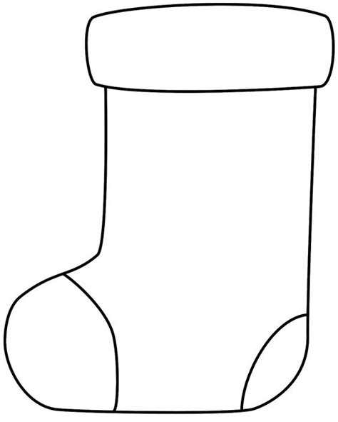 stocking coloring template Stocking christmas template coloring pages stockings sheet printable templates sheets preschool blank pattern printables simple kids sweaters easy crafts patterns
