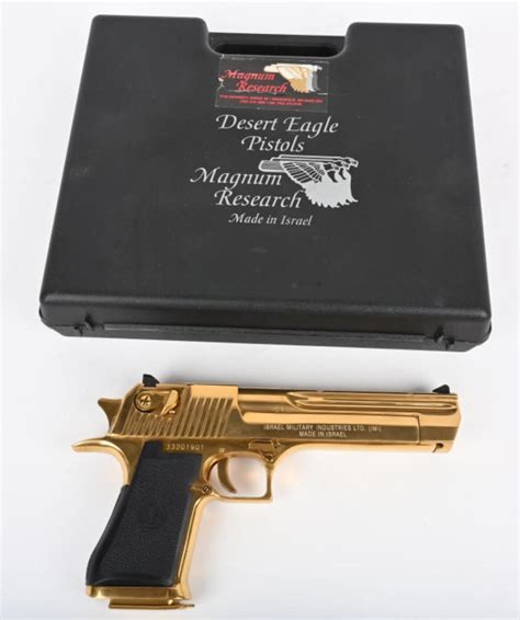 Sold Price Magnum Research 44 Mag Desert Eagle Gold October 6