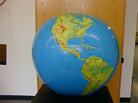 Inflatable Beach Ball Of The Earth Thats About Three Feet In