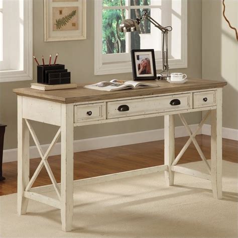 Choose traditional, modern designs or impressive executive desks. Riverside Furniture Coventry Two Tone Writing Desk in ...