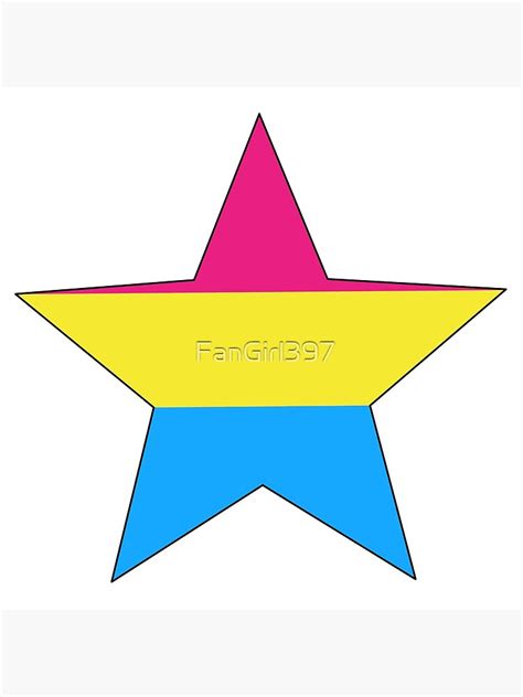 Pansexual Pride Flag Star Art Poster For Sale By Fangirl397 Redbubble