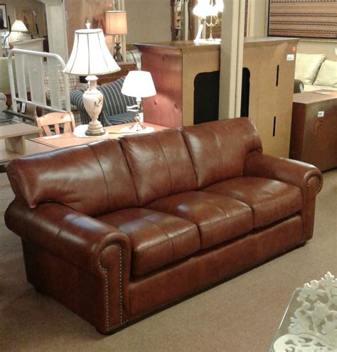 Picasso Cognac Leather Sofa Delmarva Furniture Consignment