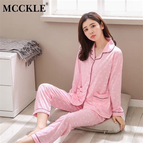 Buy Women Cotton Long Sleeve Pajamas Set Floral