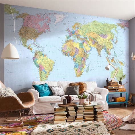 Map Of The World Wall Mural R89995 Size 175m X 115m In Stock At