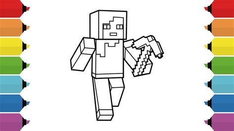 Coloring Minecraft Alex Coloring Page YouTube