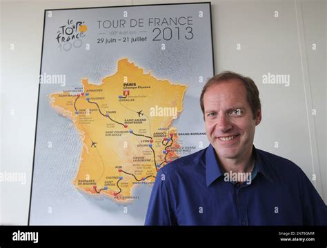 Tour De France Director Christian Prudhomme Gestures As He Speaks