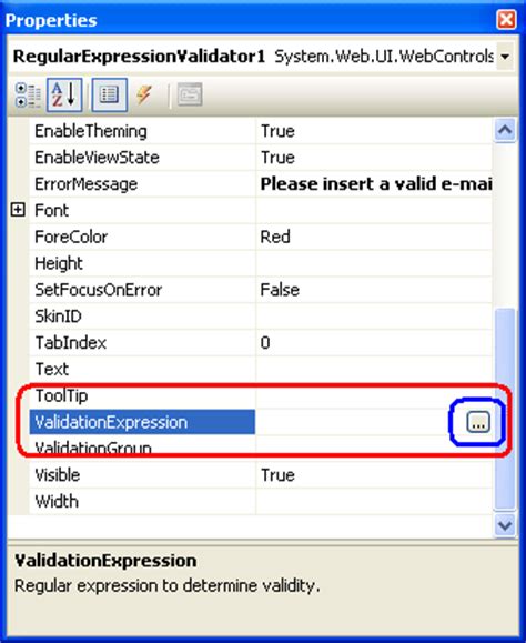 Data Validation With Regular Expressions In ASP NET