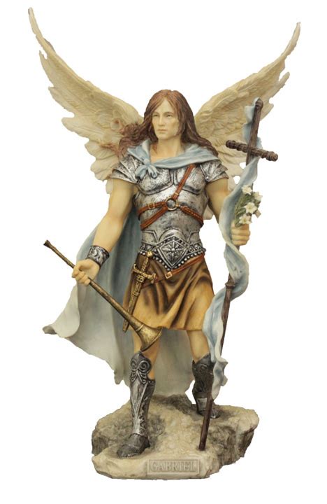 St Gabriel The Archangel Statue 9 Inches Hand Painted Color