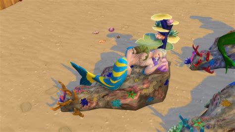 Preview The Mermaids Reef Bed Serinion Studio Sims 4 Sims 4 Sims