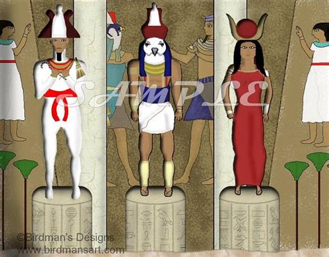 Egyptian Trinity Painting By Mike Sexton Fine Art America