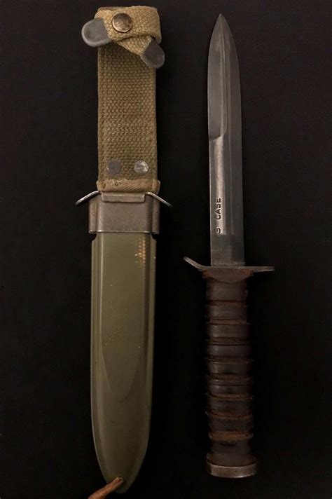 Unissued Case M3 Trench Knife Us Ww2 Blade Markedwwii Blued