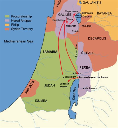 Jesus Travels To Jerusalem 27ad Ibible Maps