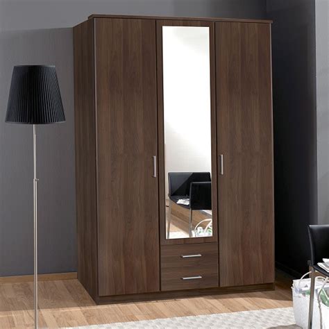 Great savings & free delivery / collection on many items. Octavia Mirror Wardrobe In Walnut With 3 Doors And 2