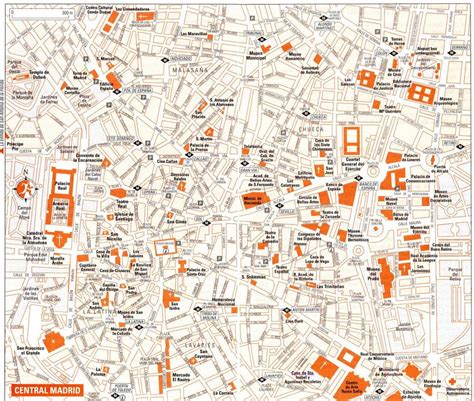 Madrid Calle Mapa Callejero De Madrid España