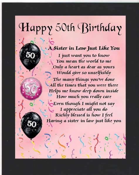 Happy 50th Birthday Sister Birthday Cards