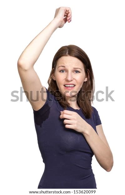 Woman Sweating Very Badly Under Armpit Stock Photo 153620099 Shutterstock