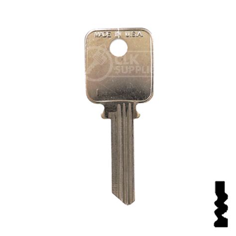 Commercial Key Blanks 1638 Medeco 5 Pin Biaxial G3 Key By Ilco Clk