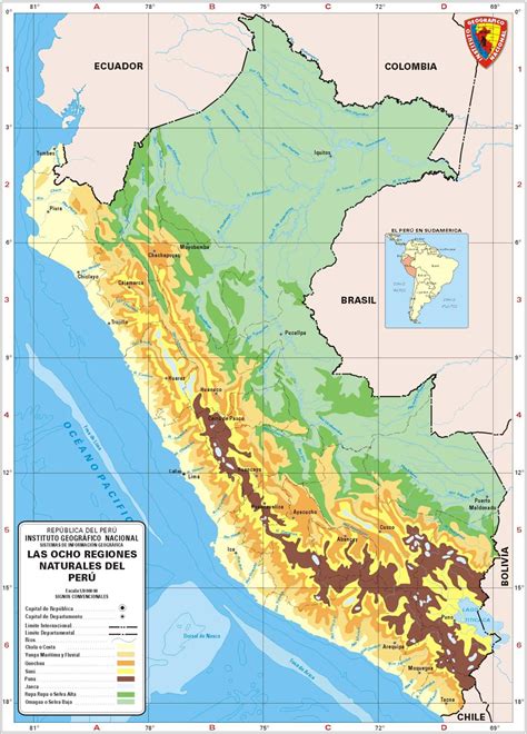 El Baúl De La Geografía Perú Y Mundo Mapa De Las 8 Regiones