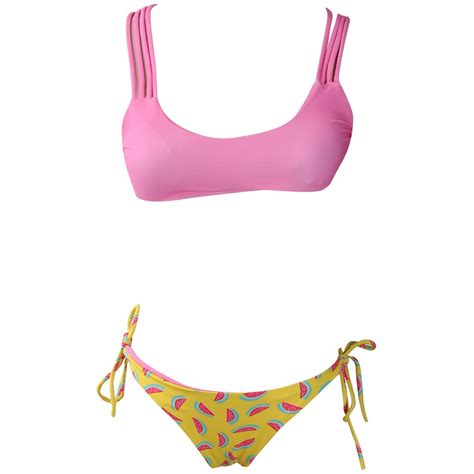 Itfabs 2017 Sexy Women Bandage Push Up Bikini Set Monokini Swimwear Summer Beach Tankini