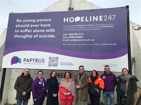 Papyruss Message Of Hope At Free Derry Corner Papyrus Uk Suicide Prevention Charity