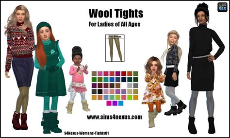 Sims 4 Nexus — Wool Tights For Ladies Of All Ages Go To The Sims