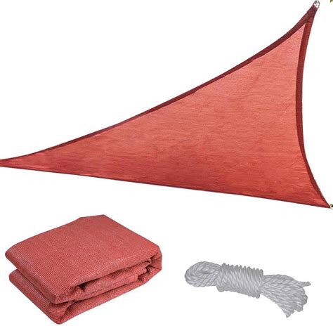Yescom 16 Triangle Sun Shading Sail Tarpaulins And Ropeswith Knitted