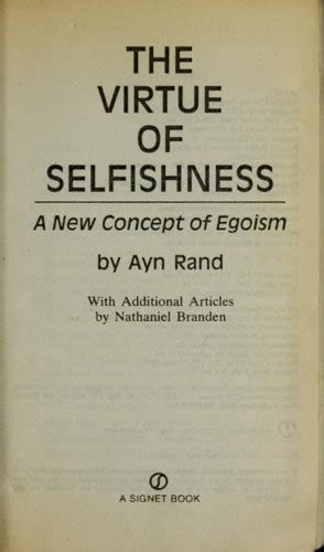 The Virtue Of Selfishness By Ayn Rand Open Library
