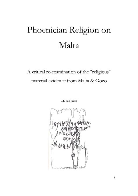 (PDF) The Archaeology of Religions; Phoenician religion on ...