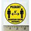 Social Distance Distancing Pandemic Graphic Sticker Decal 3 Diameter 