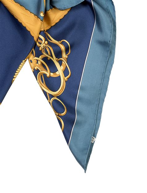 Hermès Vintage Silk Scarf Blue Scarves And Shawls Accessories