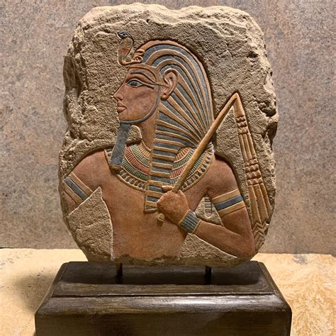 Tutankhamun Egyptian Sculpture Art King Tut Tutankhamen Relief