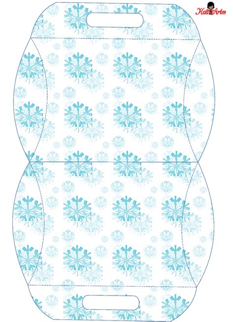 Snowflakes Free Printable Pillow Boxes Oh My Fiesta In English