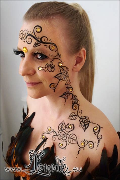 Henna Inspired Face Paint By Ansigtsmaling On Deviantart