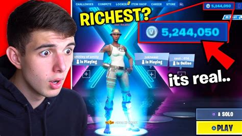 If you have played fortnite, you already have an epic games account. He "bought" 5,000,000 V BUCKS on his Fortnite Account ...