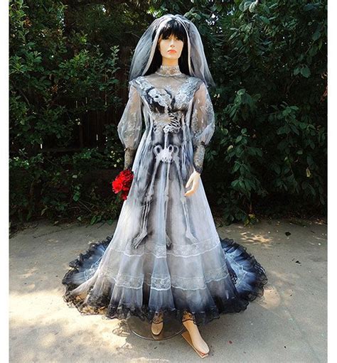 Victorian Ghost Bride Halloween Costume Wedding Dress Vintage Gown By Graveyardshift13 On Etsy