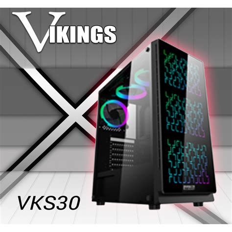 Viking Vks30 Shield Tempered Glass Rgb Gaming Case Shopee Philippines