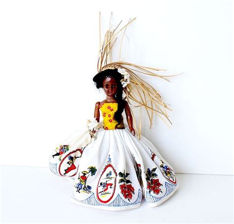 Vintage Doll Caribbean Island Doll Jamaica By Happyfortunevintage