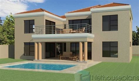 Double Storey 4 Bedroom House Plan In South Africa Nethouseplans
