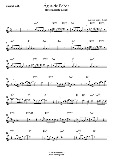 What are the best solo pieces for the clarinet. Clarinet Sheet Music Água de Beber (Intermediate Level ...