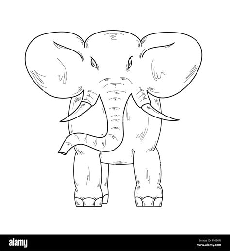 Skizze Des Elefanten Stock Vektorgrafik Alamy