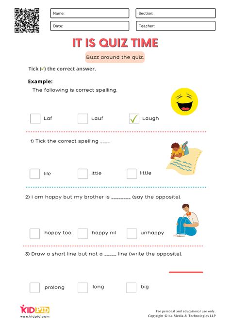 English Grammar Quiz Worksheets For Grade 1 Kidpid