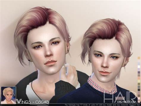 Unisex Sidesweep Hair By Wingssims For The Sims 4 Spring4sims Sims Hair Sims 4 Hair Male