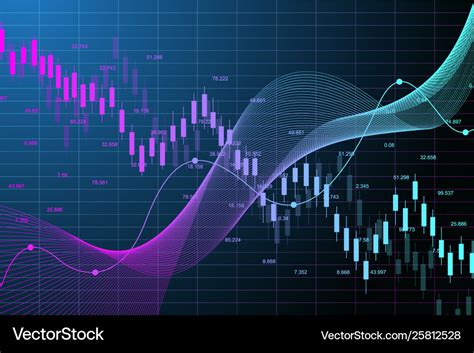 Stock Market Graph Or Forex Trading Chart For Vector Image